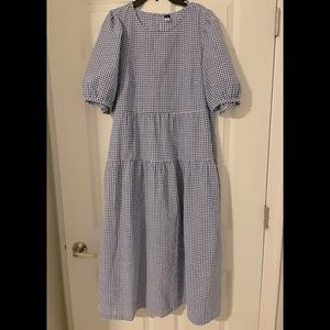 NWOT Blue/White Old Navy Gingham dress